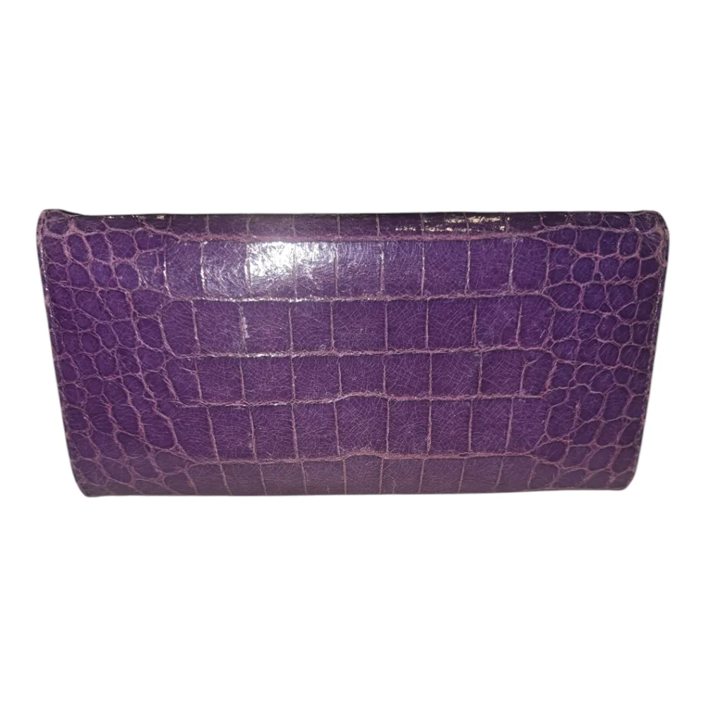 Miu Miu crocodile embossed EUC with tags purple - Picture 11 of 14